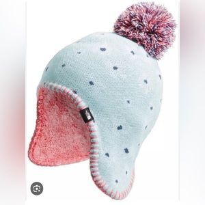 THE NORTH FACE HAT LITTLE FAROE BEANIE STARLIGHT BLUE M Medium  Kids NWT